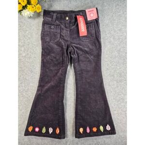 Vintage Y2K Gymboree Corduroy Flare Pants Embroidered Size 4 NWT Deadstock 2007